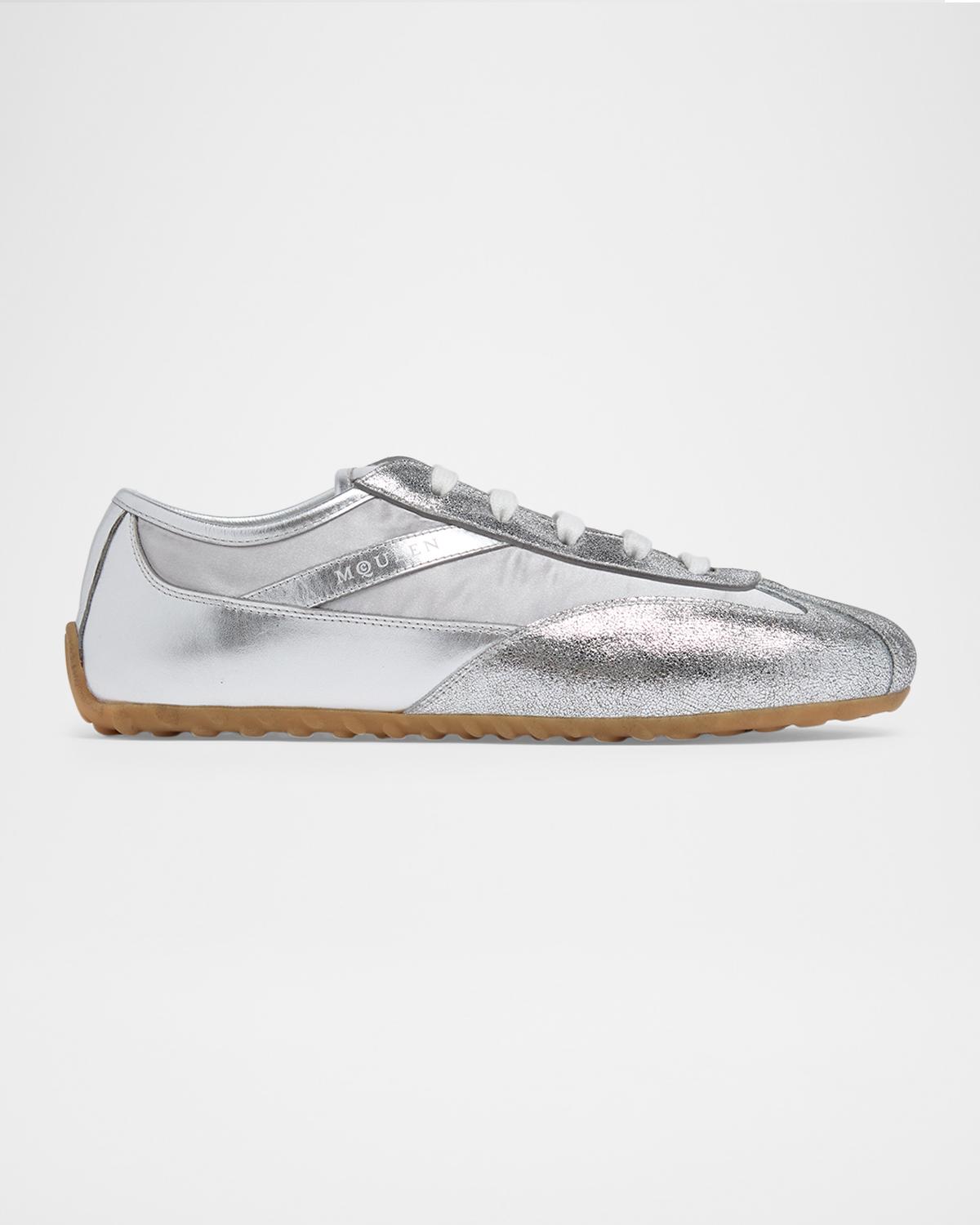 McQueen Men's Boxe Leather & Nylon Low-Top Sneakers