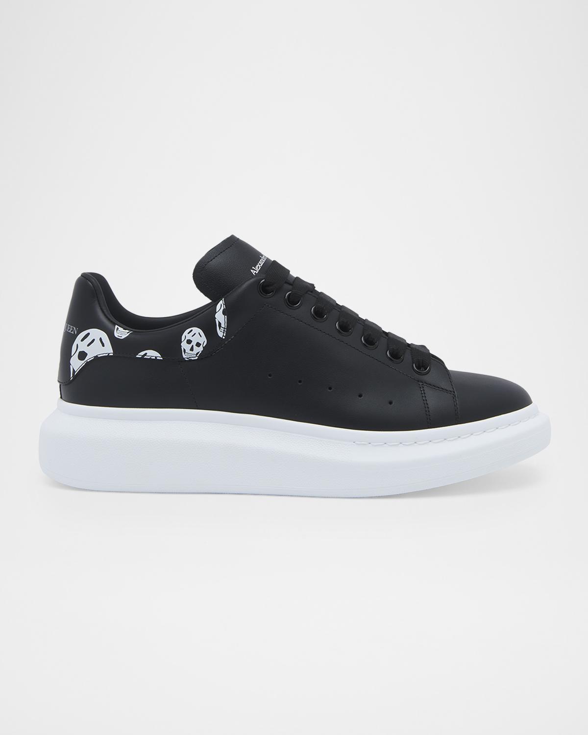 McQueen Men's Oversized Skull Leather Low-Top Sneakers