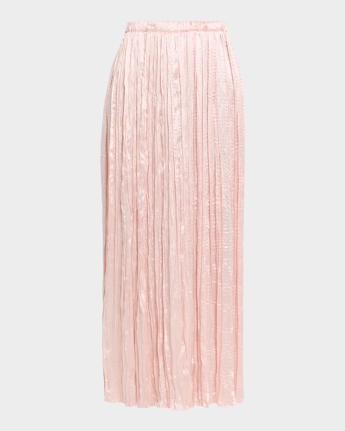 Adam Lippes Aria Pleated Silk Maxi Skirt