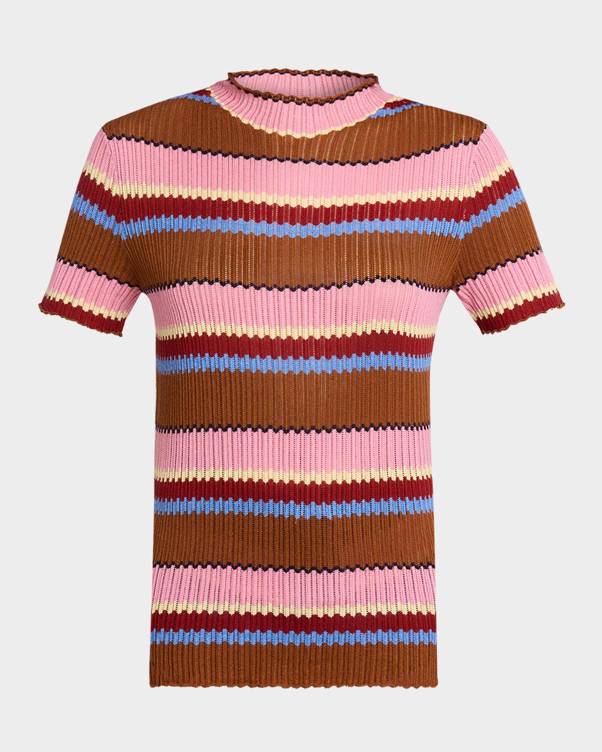 Guest in Residence Palazzo Rib Striped Top