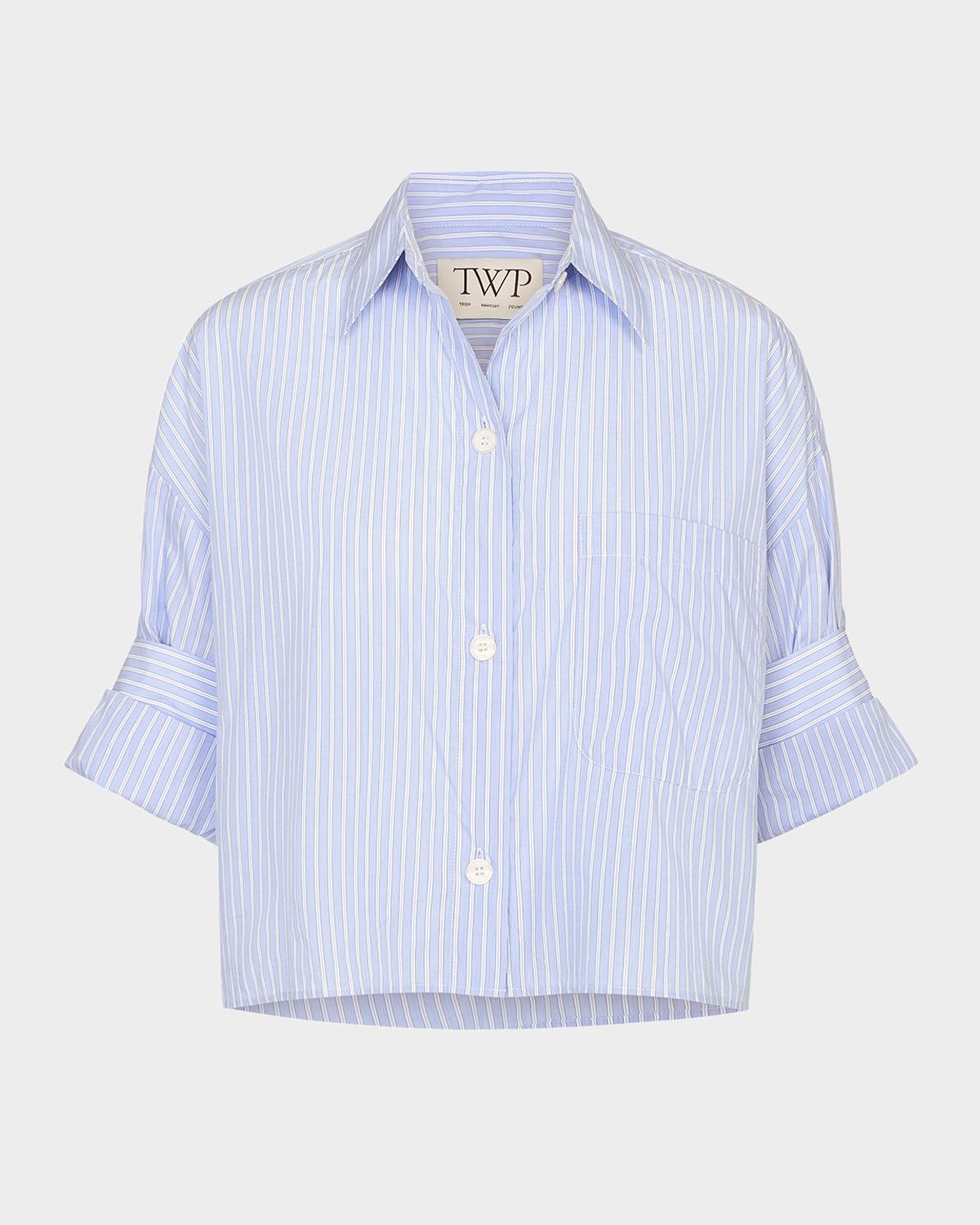 TWP Next Ex Striped Cropped Shirt