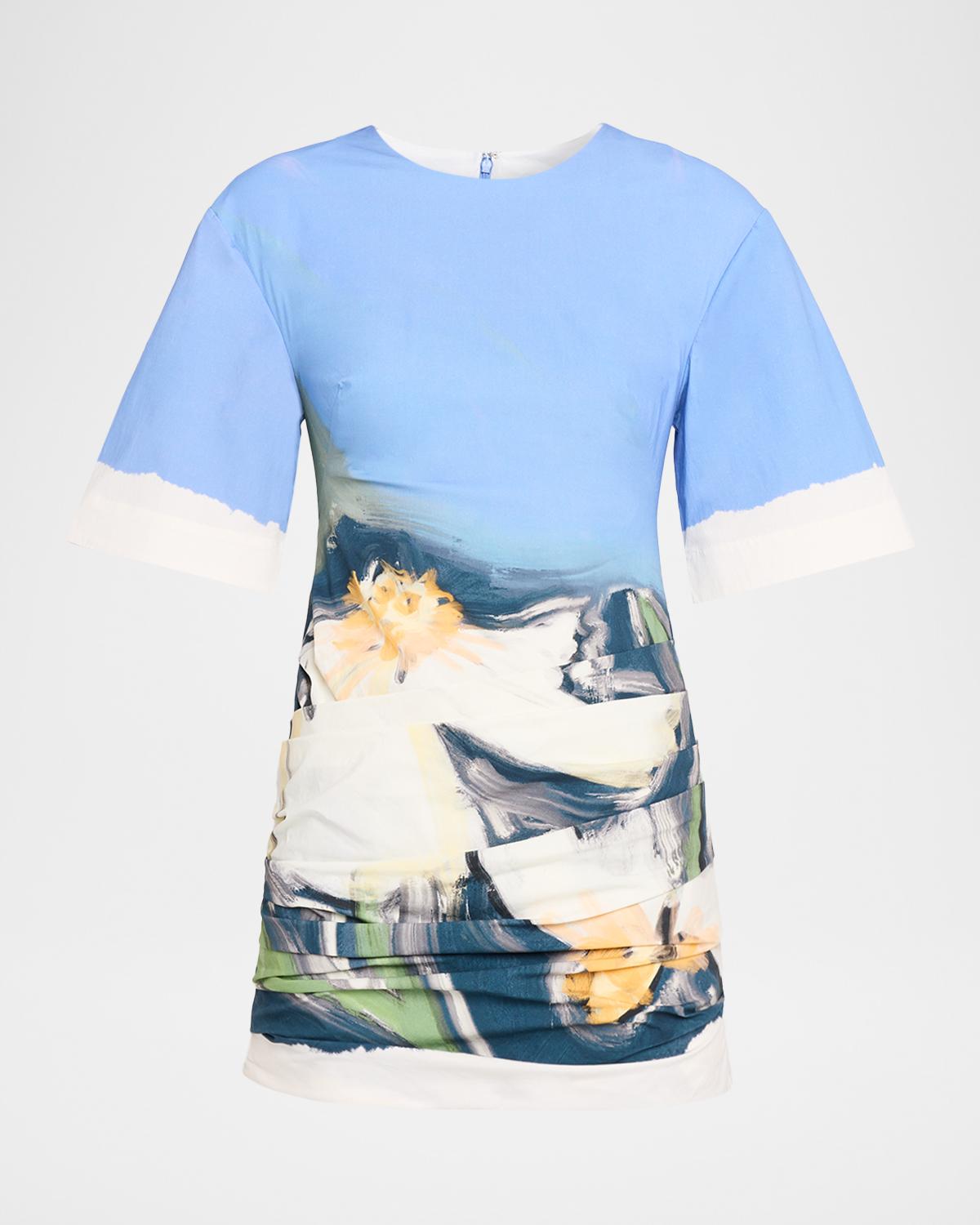 Significant Other Beaux Printed Short-Sleeve Mini Dress