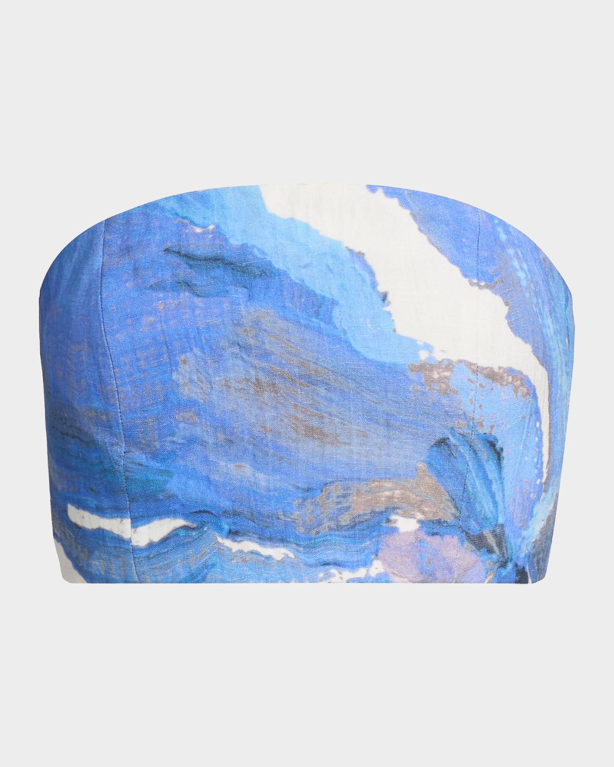Significant Other Rumi Strapless Floral Crop Top