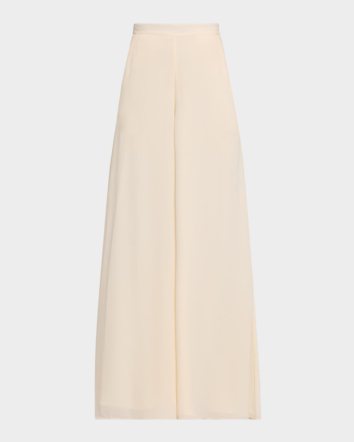 LAPOINTE High-Rise Georgette Wide-Leg Pants