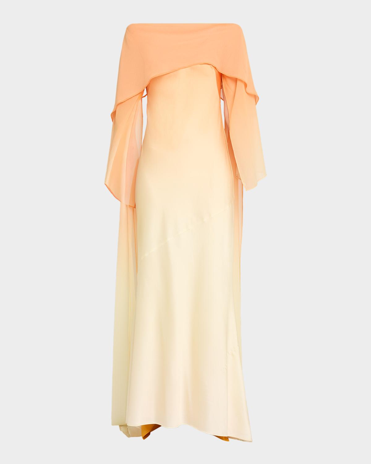 Significant Other Devlyn Long-Sleeve Satin Gown