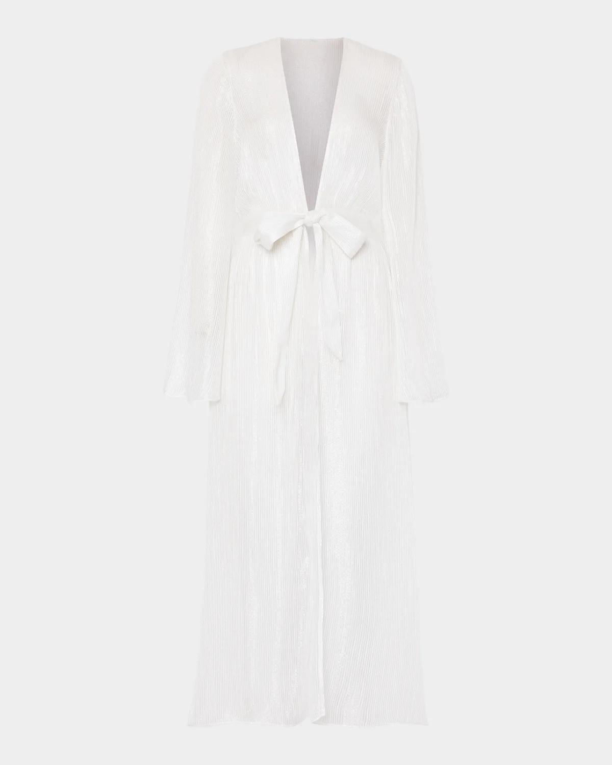 Milly Vince Pinstriped Cover-Up Robe