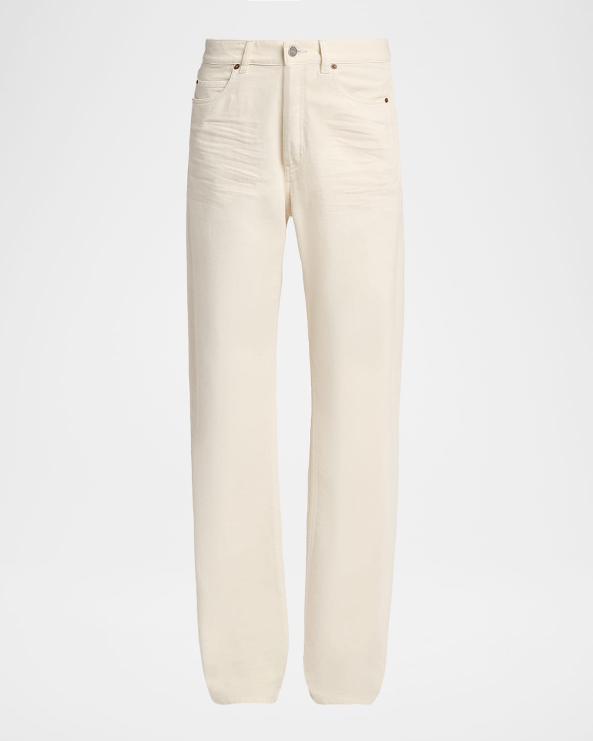 Saint Laurent V-Waist Baggy Straight-Leg Jeans