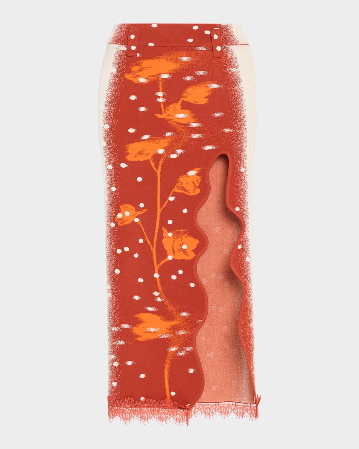 PH5 Lily Knit Wavy Slit Maxi Skirt