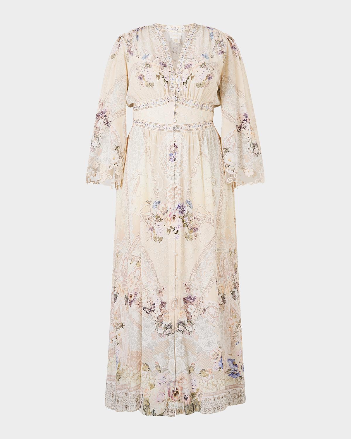 Camilla Laced With Love Kimono-Sleeve Maxi Dress