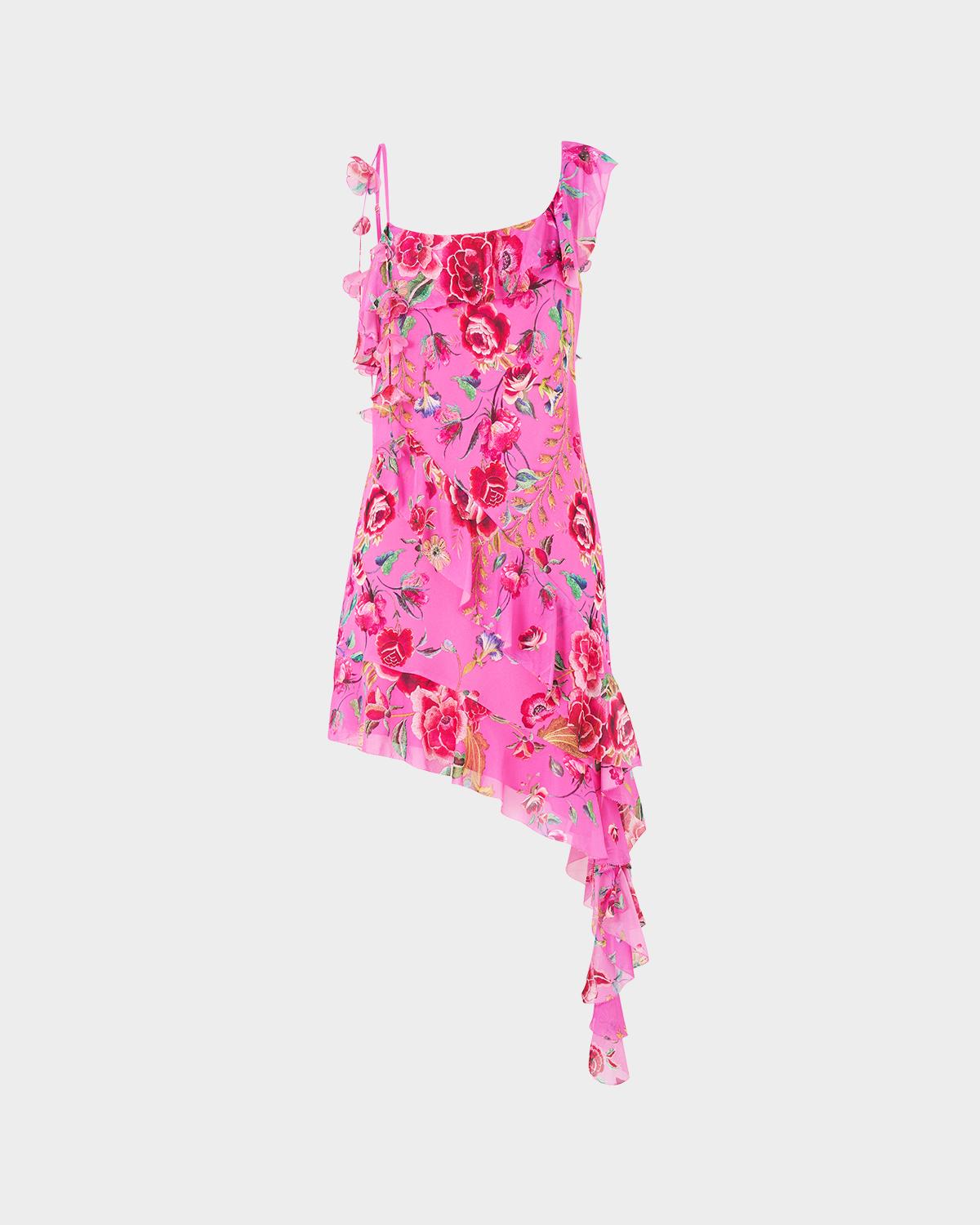 Camilla Matadora Flora Ruffled Silk Dress