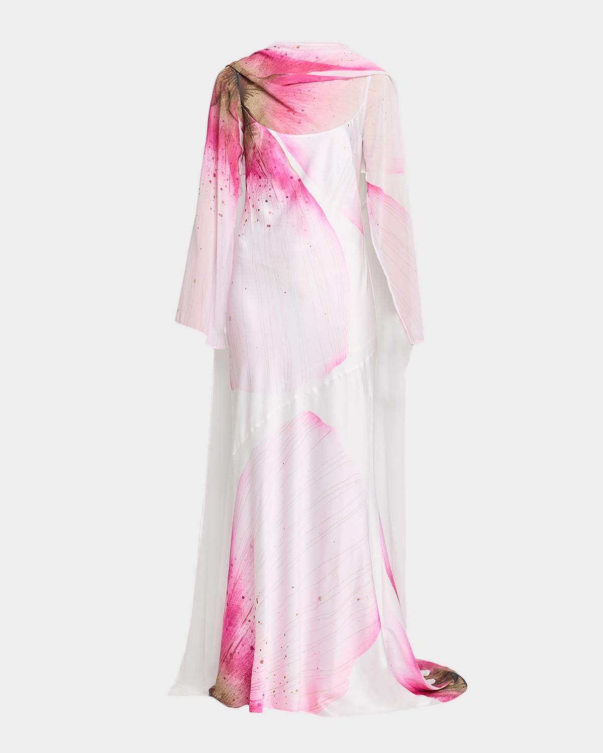 Significant Other Devlyn Floral Satin Georgette Gown