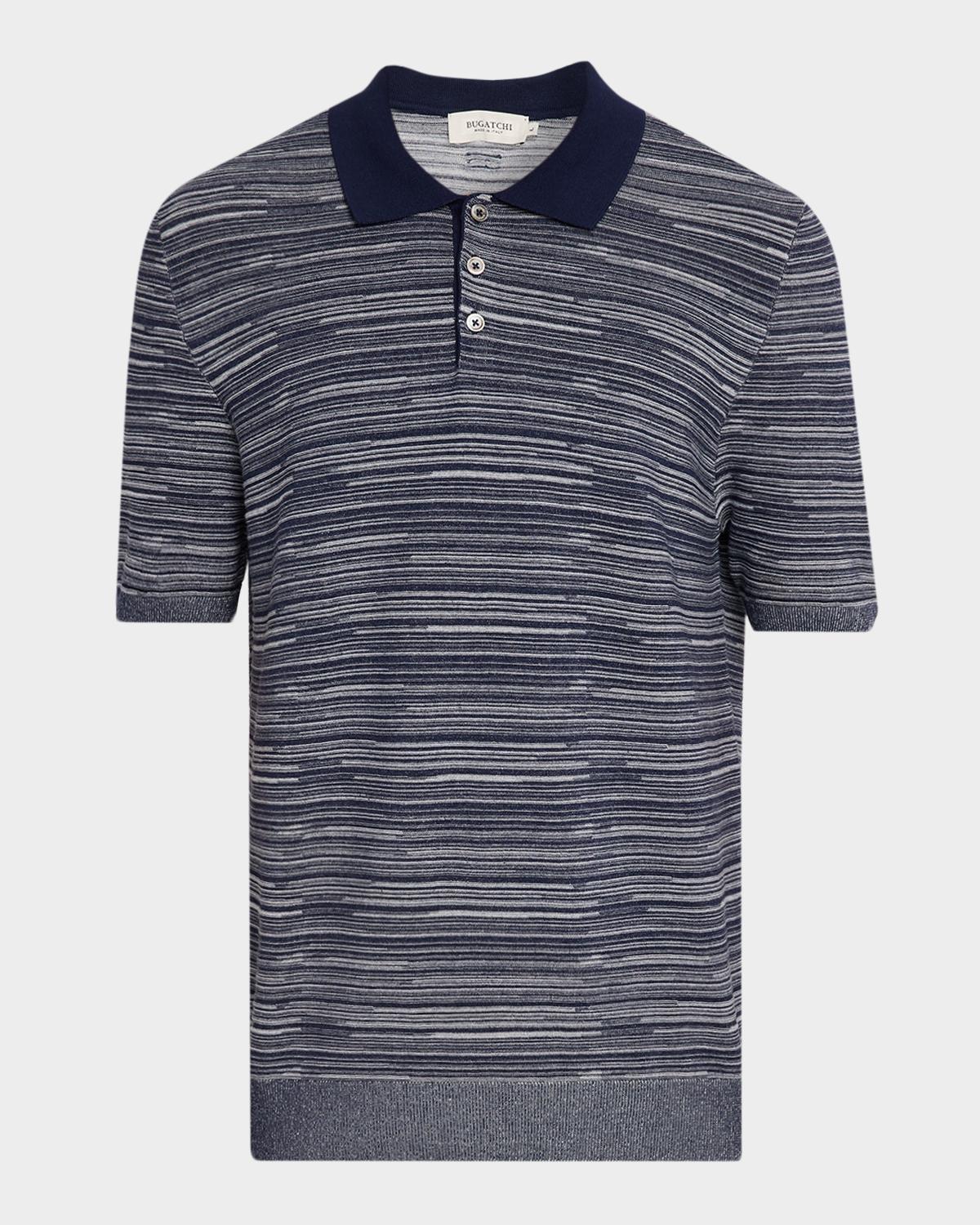 Bugatchi Men's Variegated Stripe Polo Shirt