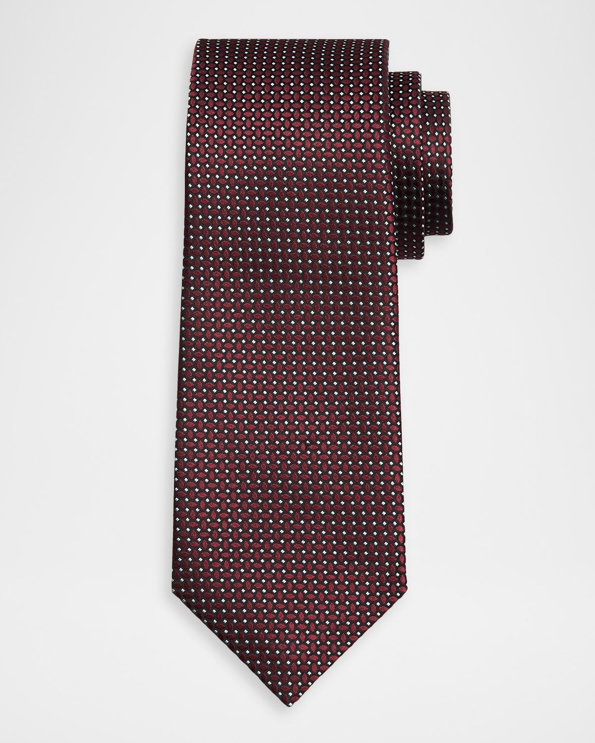 Isaia Men's Geometric Silk Tie