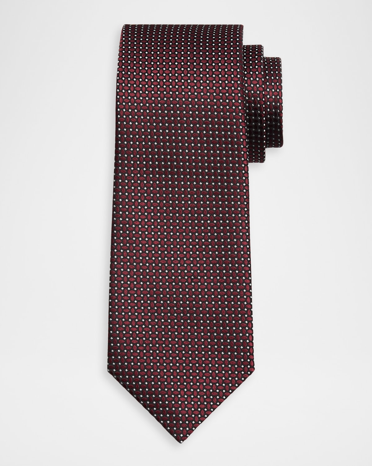 Isaia Men 's Geometric Silk Tie