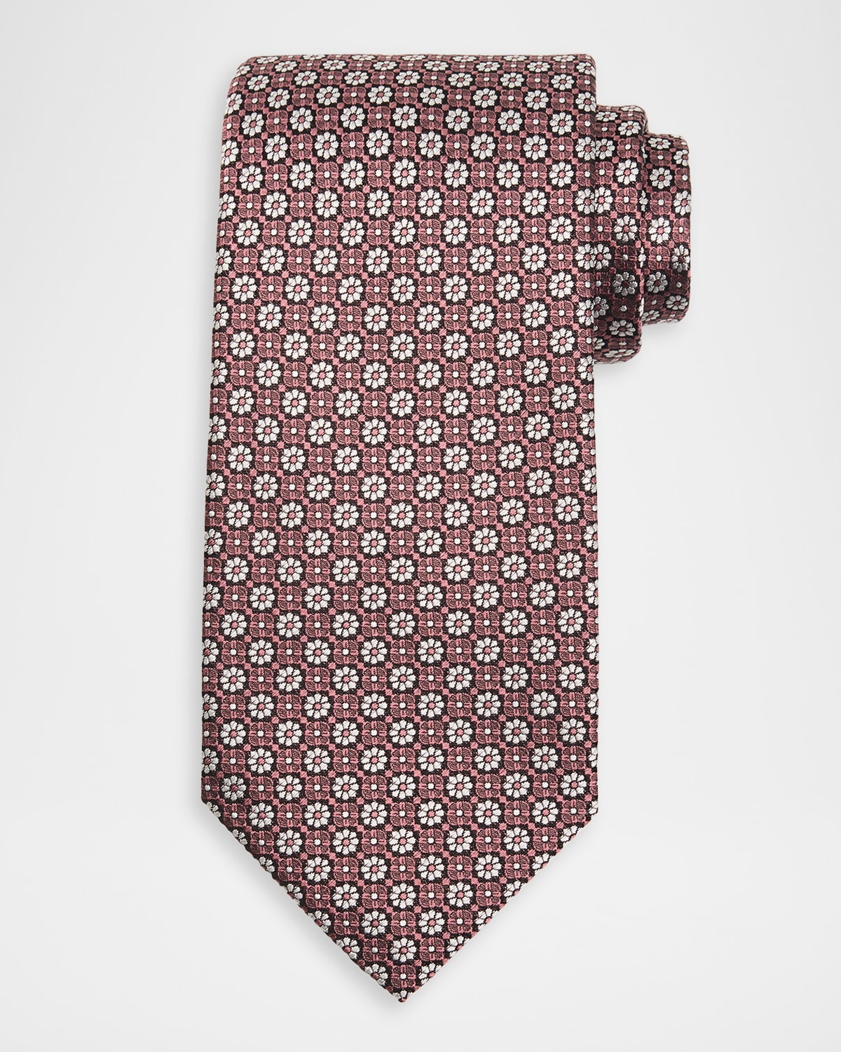 Isaia Men 's Floral Silk Tie