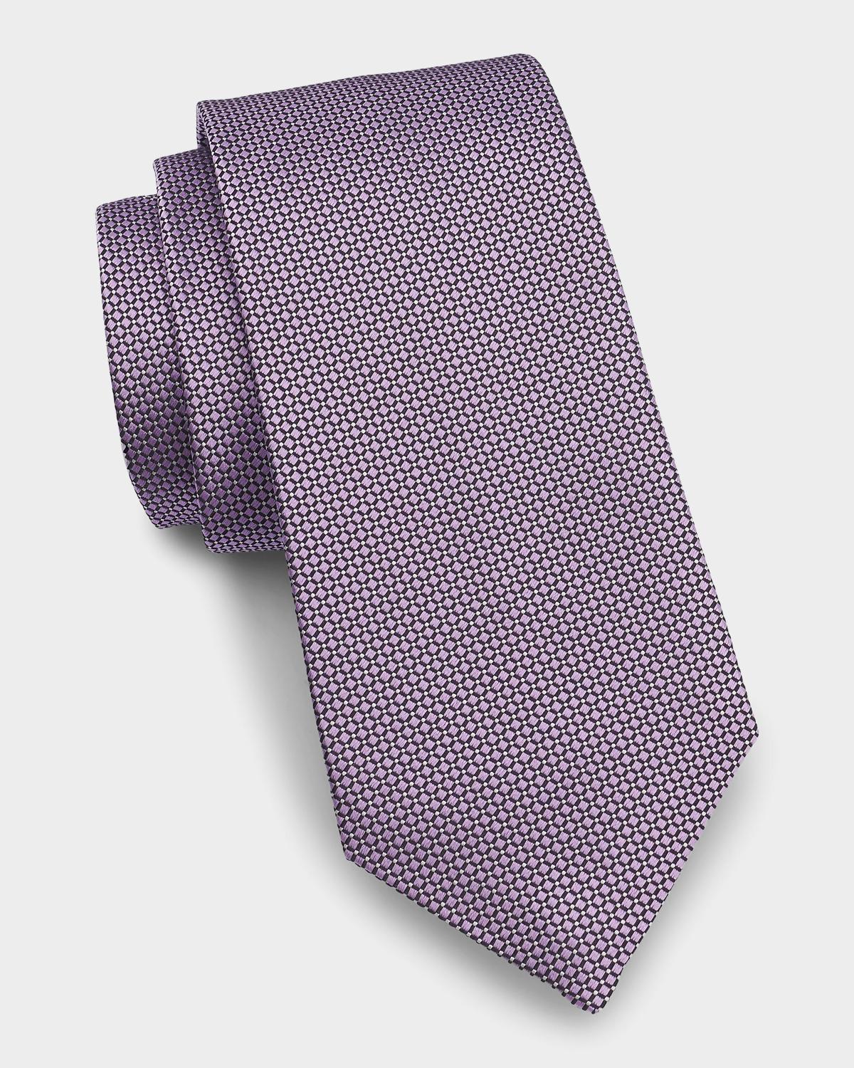 Isaia Men's Diamond-Print Silk Tie