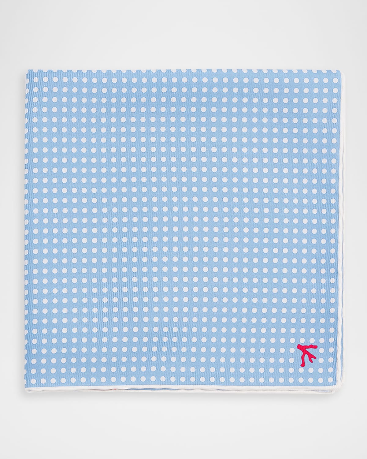 Isaia Men 's Polka Dot Silk Pocket Square | Thumbnail 4 Isaia Men 's Polka Dot Silk Pocket Square | Thumbnail 4