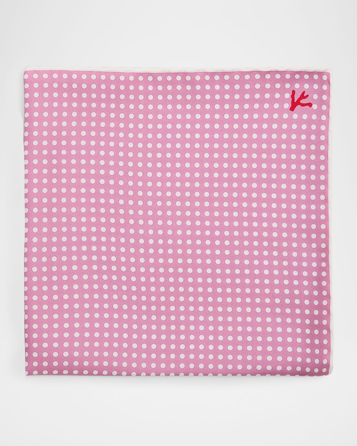 Isaia Men 's Polka Dot Silk Pocket Square | Thumbnail 4 Isaia Men 's Polka Dot Silk Pocket Square | Thumbnail 4