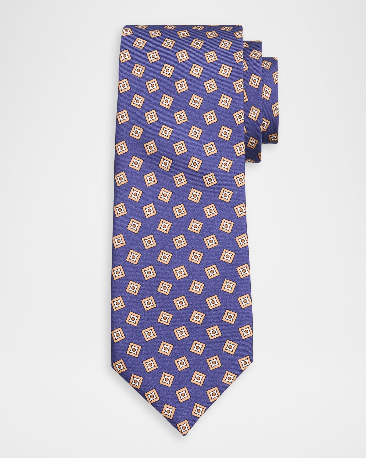 Isaia Men 's Geometric Silk Tie