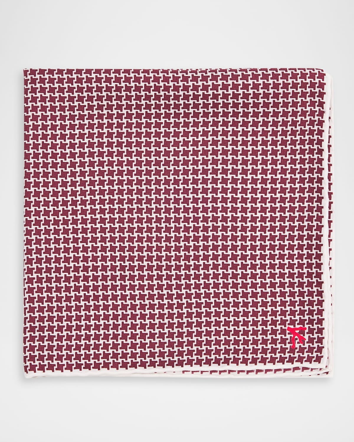 Isaia Men 's Geometric Silk Pocket Square