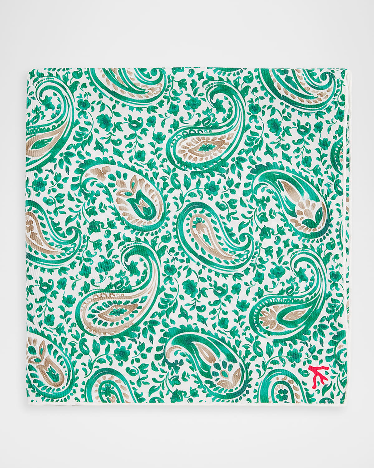 Isaia Men 's Paisley Silk Pocket Square | Thumbnail 4 Isaia Men 's Paisley Silk Pocket Square | Thumbnail 4