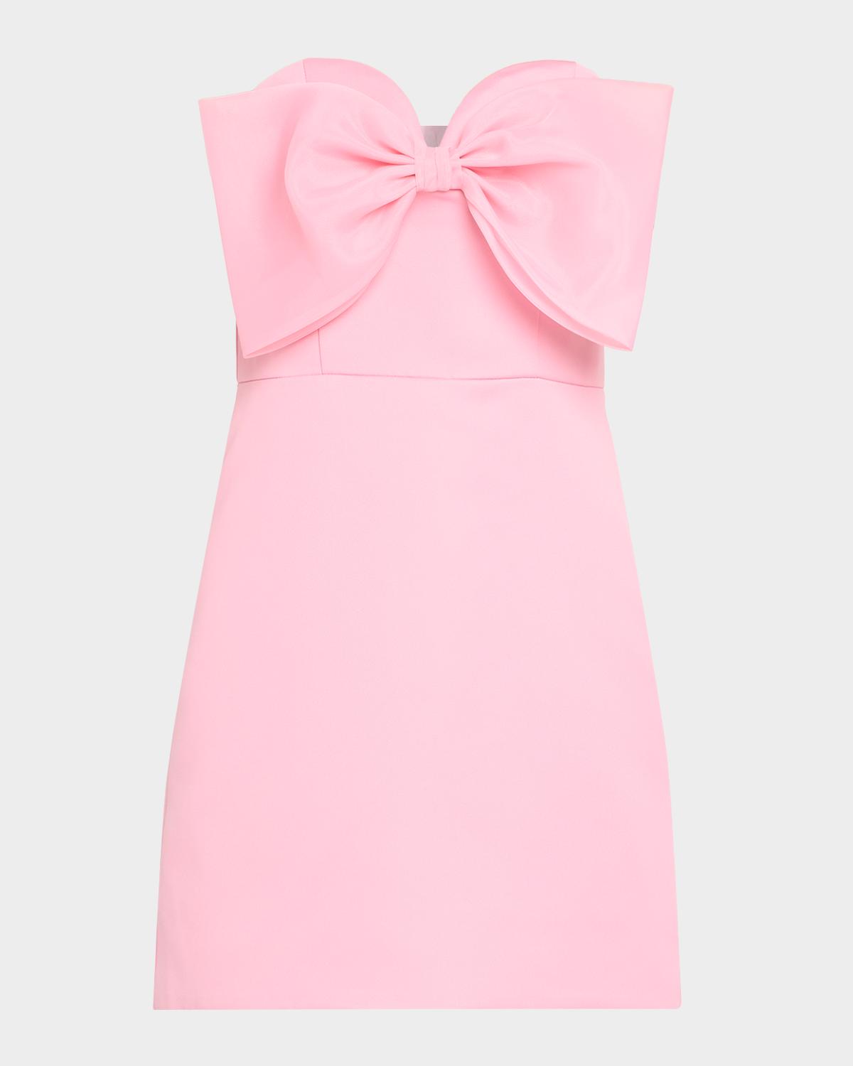 As It May Noema Bow Strapless Mini Dress