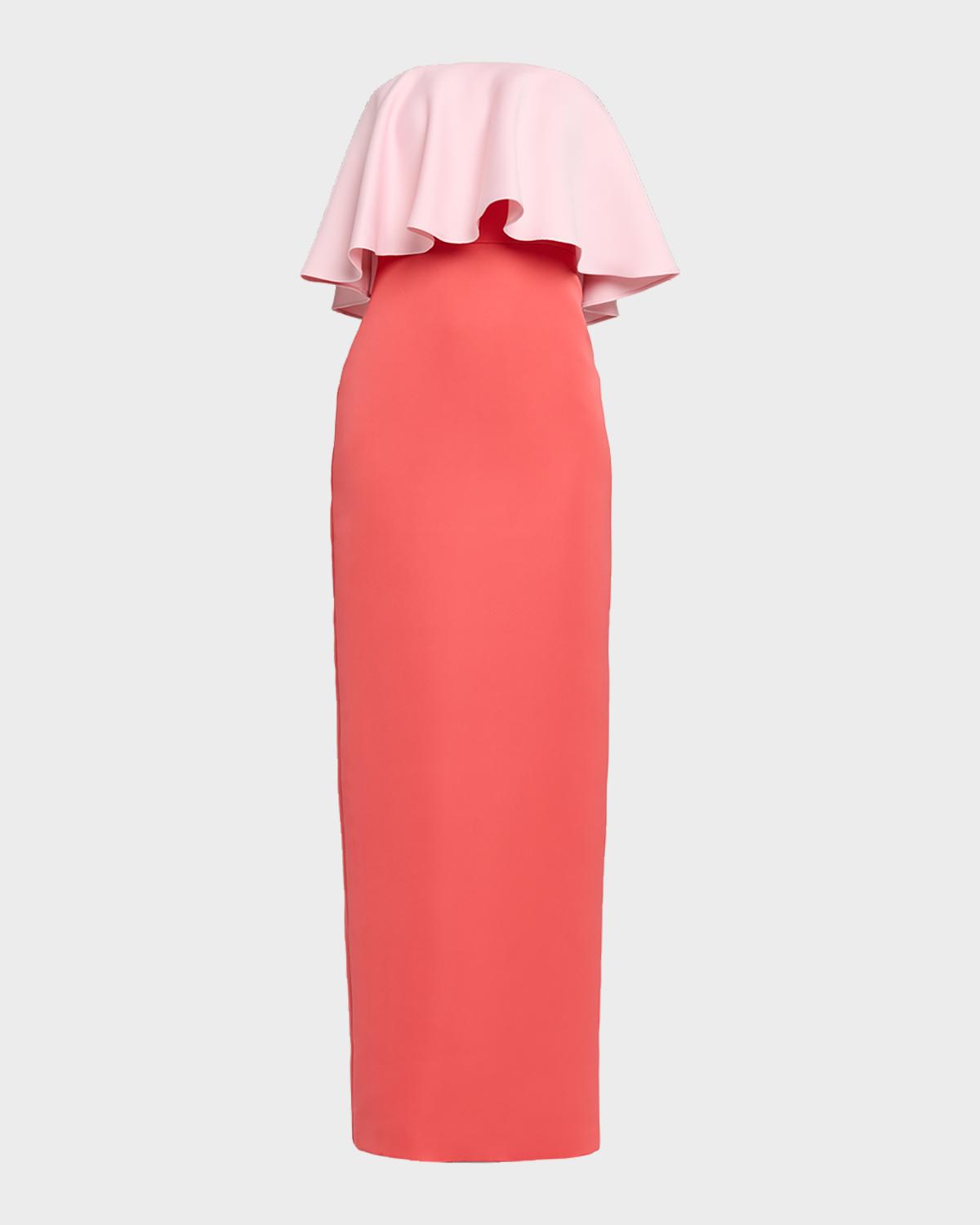 As It May Selora Strapless Ruffle Column Gown
