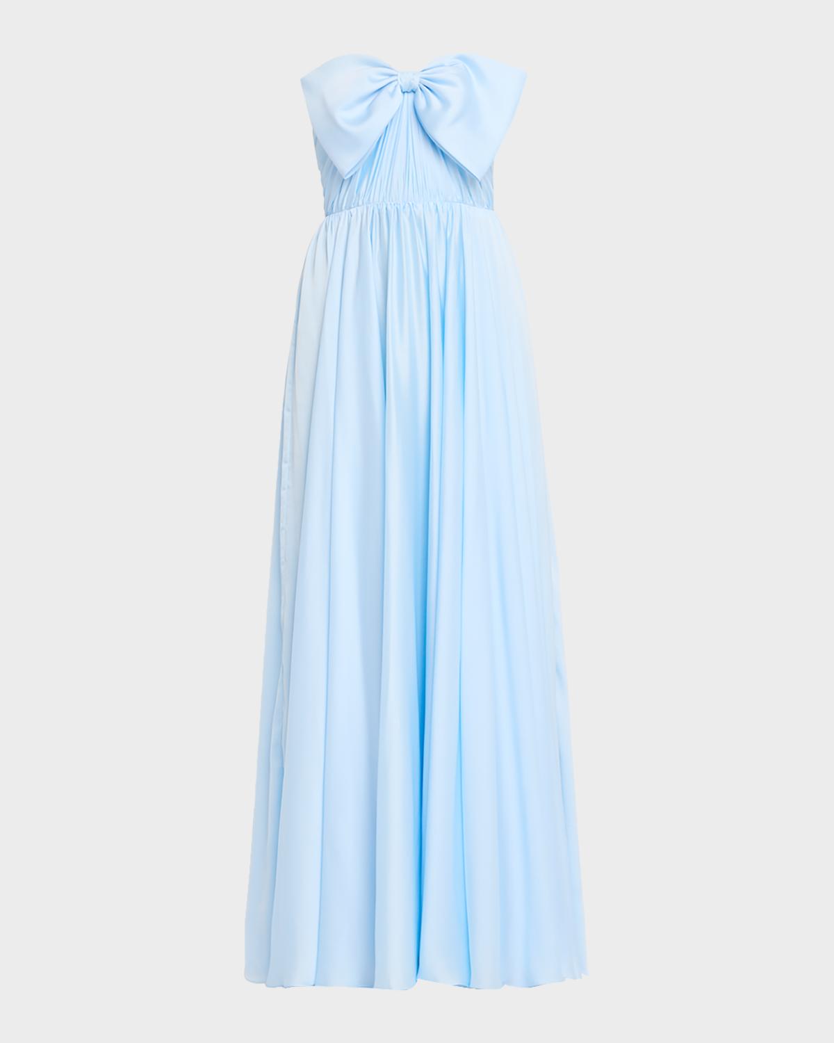 As It May Lunette Strapless Bow-Front Gown