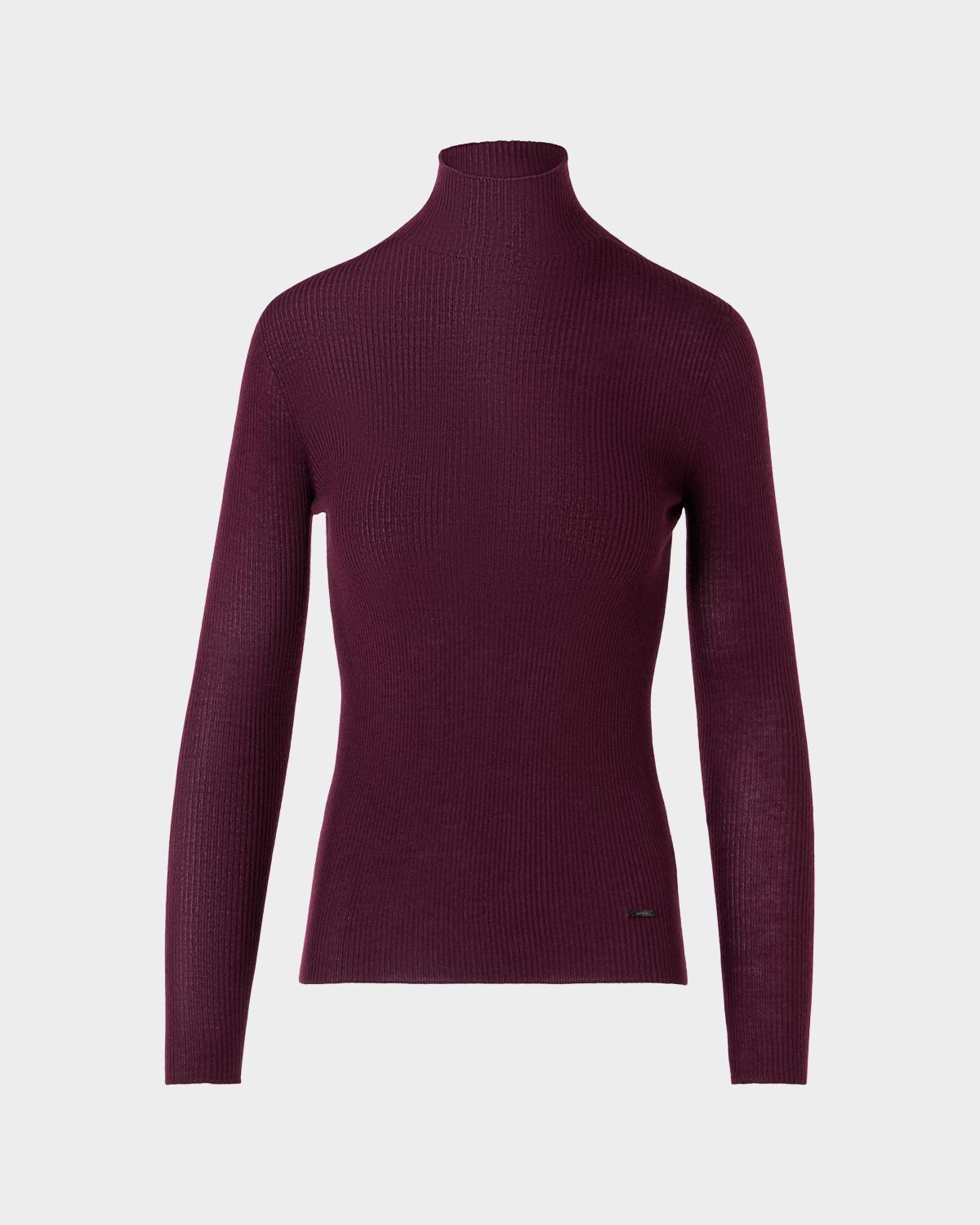 Akris Turtleneck Cashmere-Silk Rib Seamless Sweater