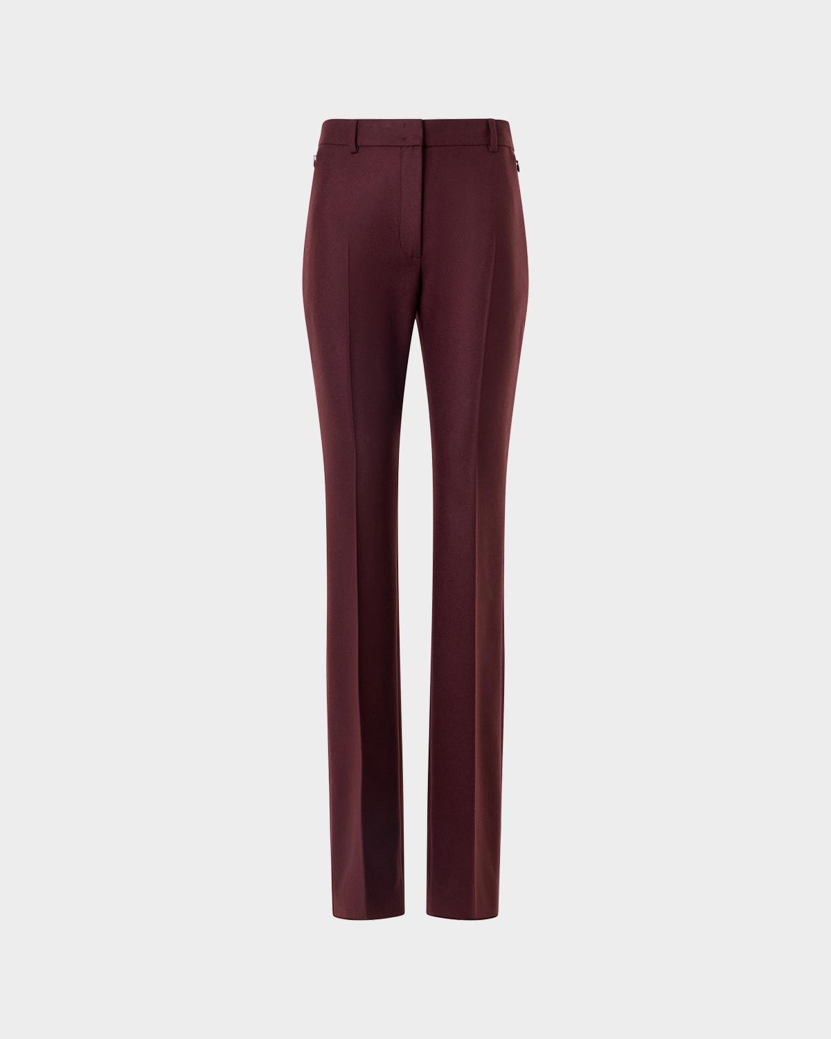 Wool Stretch Flannel Bootcut Trousers