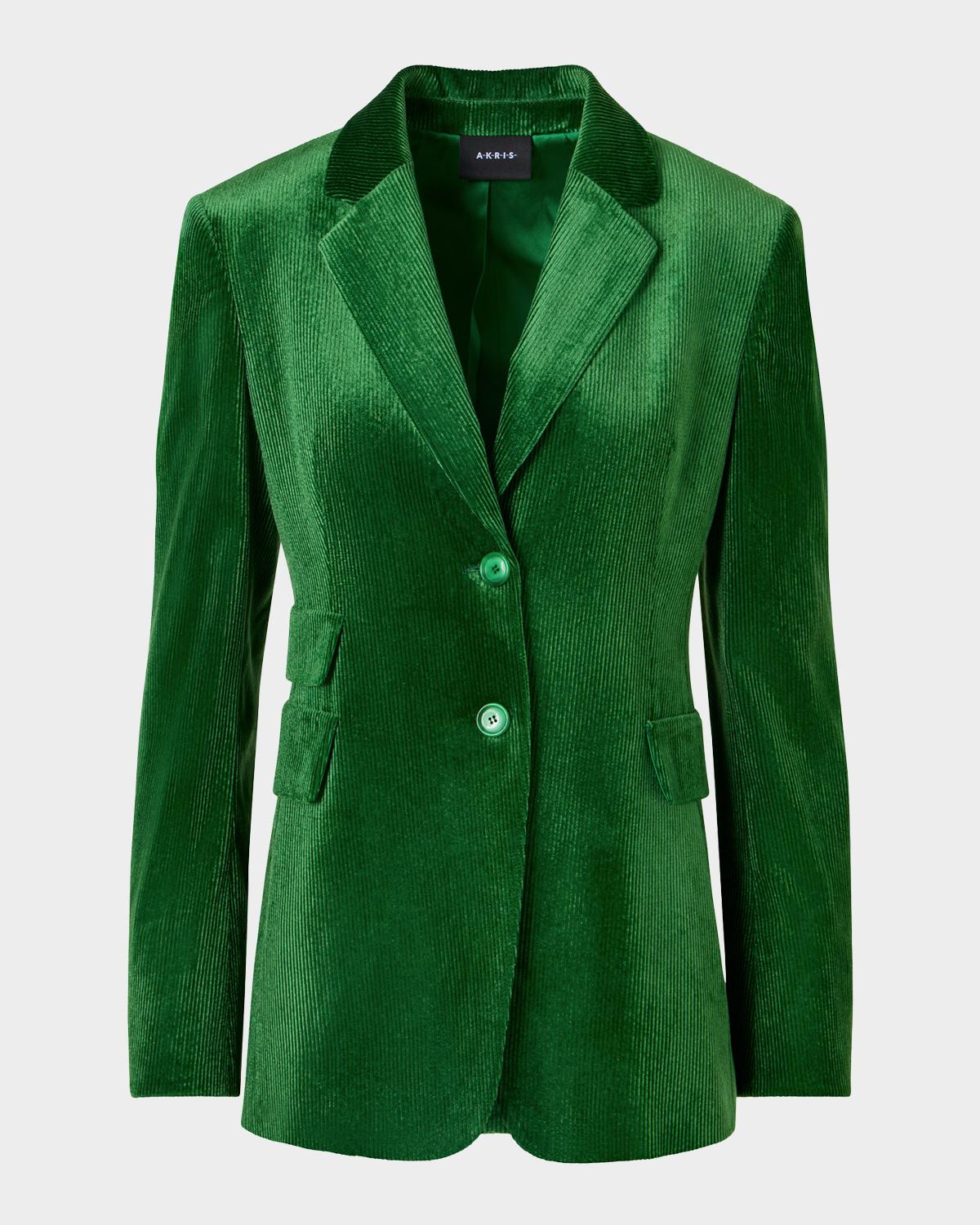 Akris Corduroy Single-Breasted Jacket
