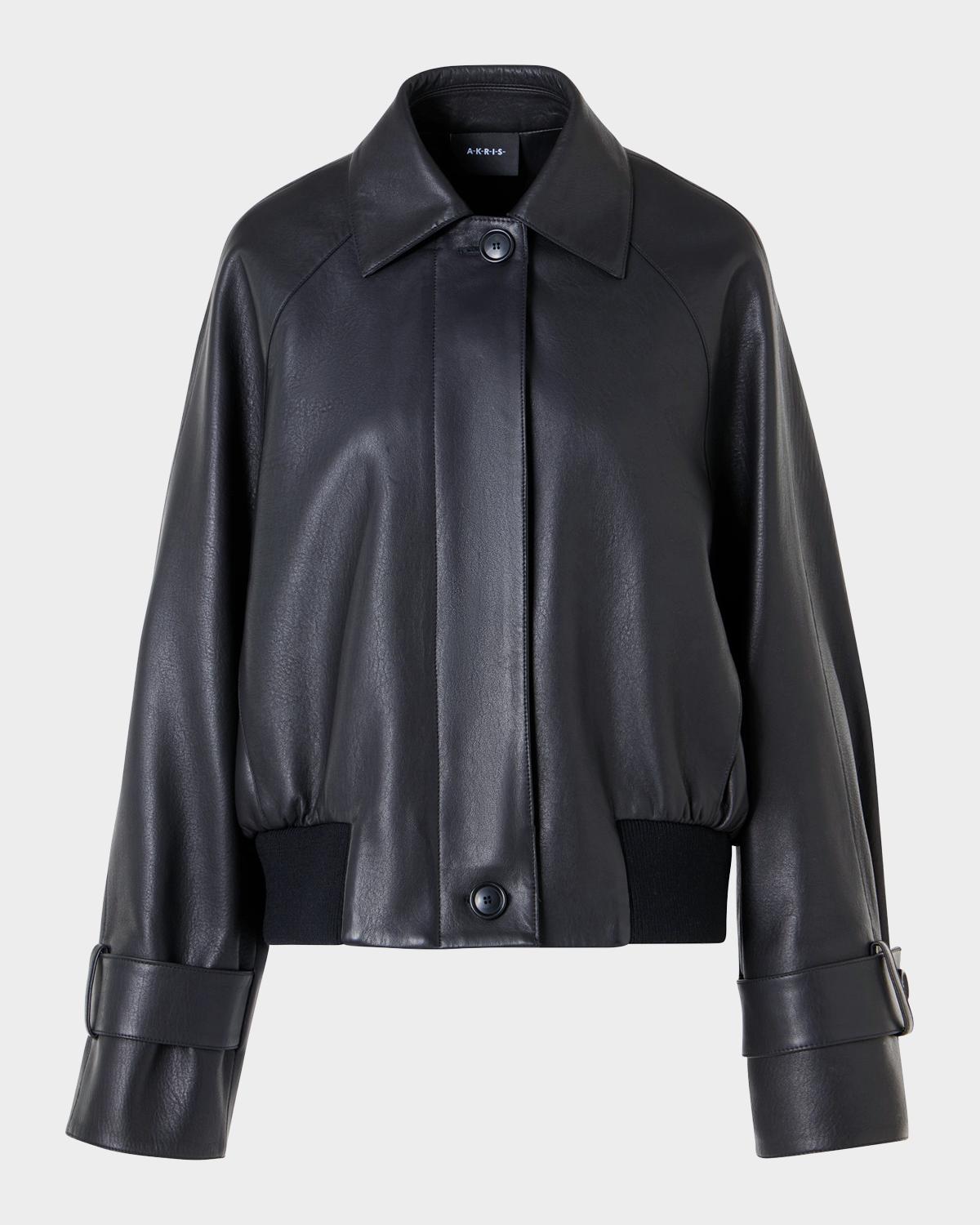 Akris Kallisto Lamb Nappa Leather Jacket