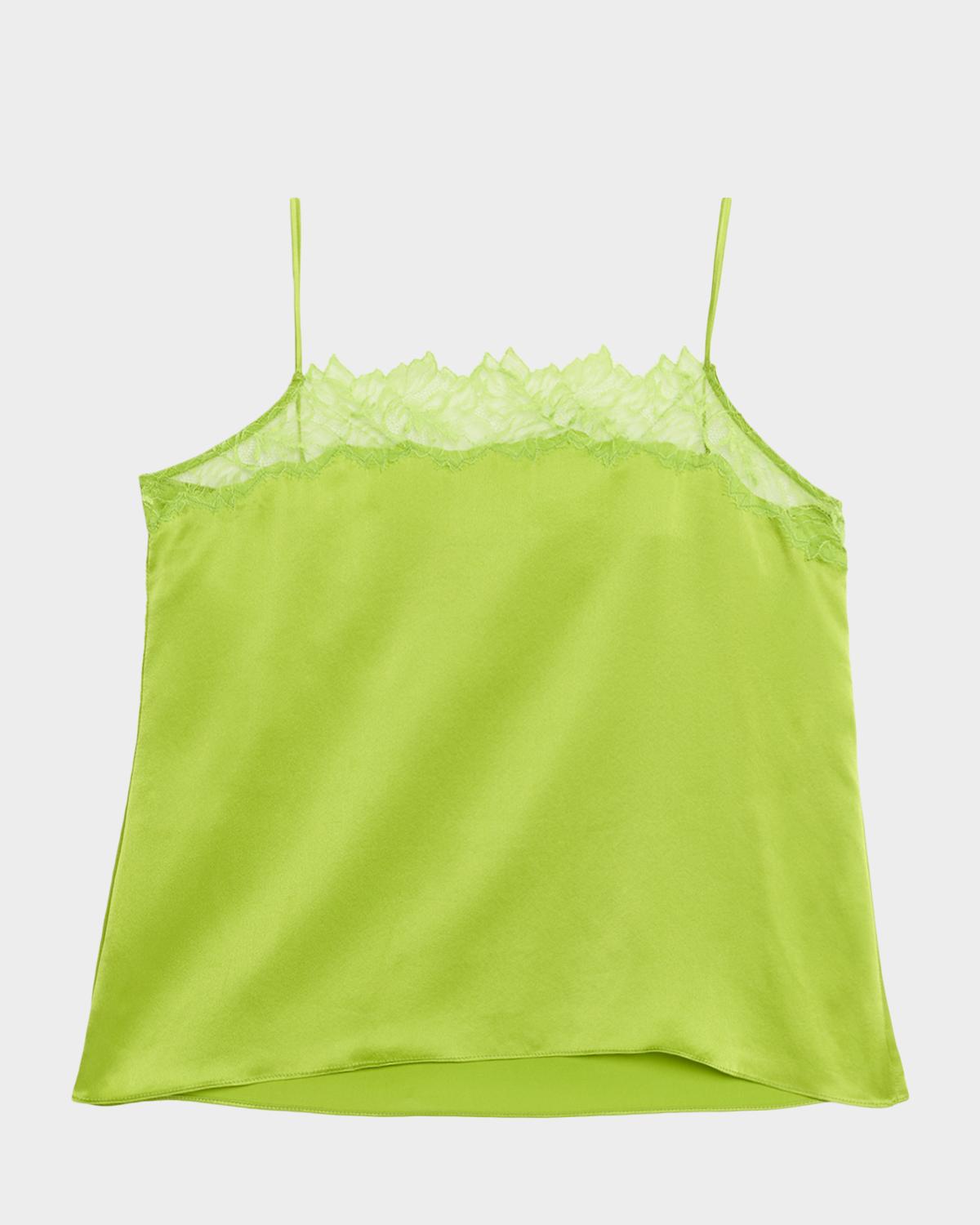Sablyn Haya Silk Lace-Trim Top