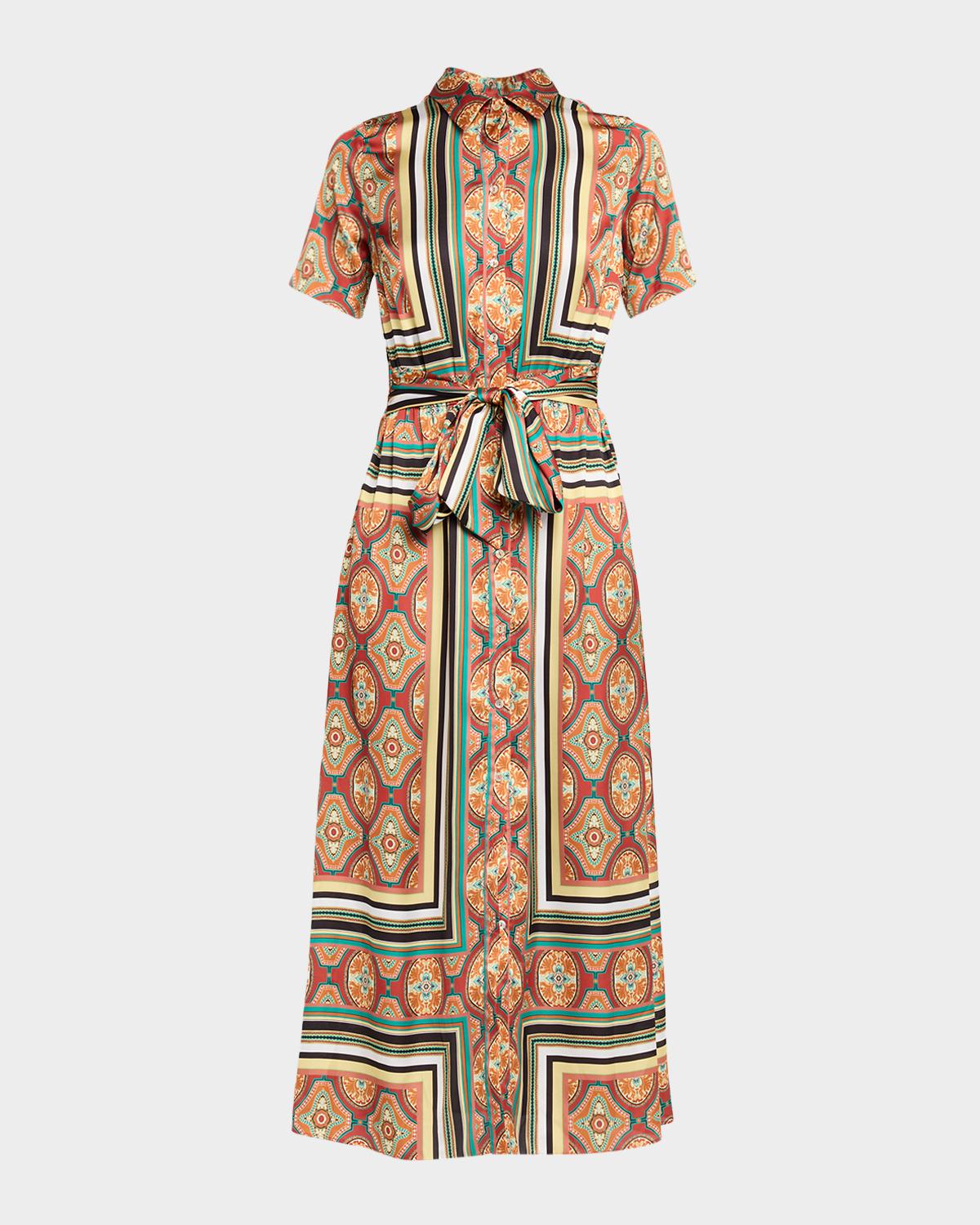 MISA Los Angeles Emil Belted Midi Shirtdress