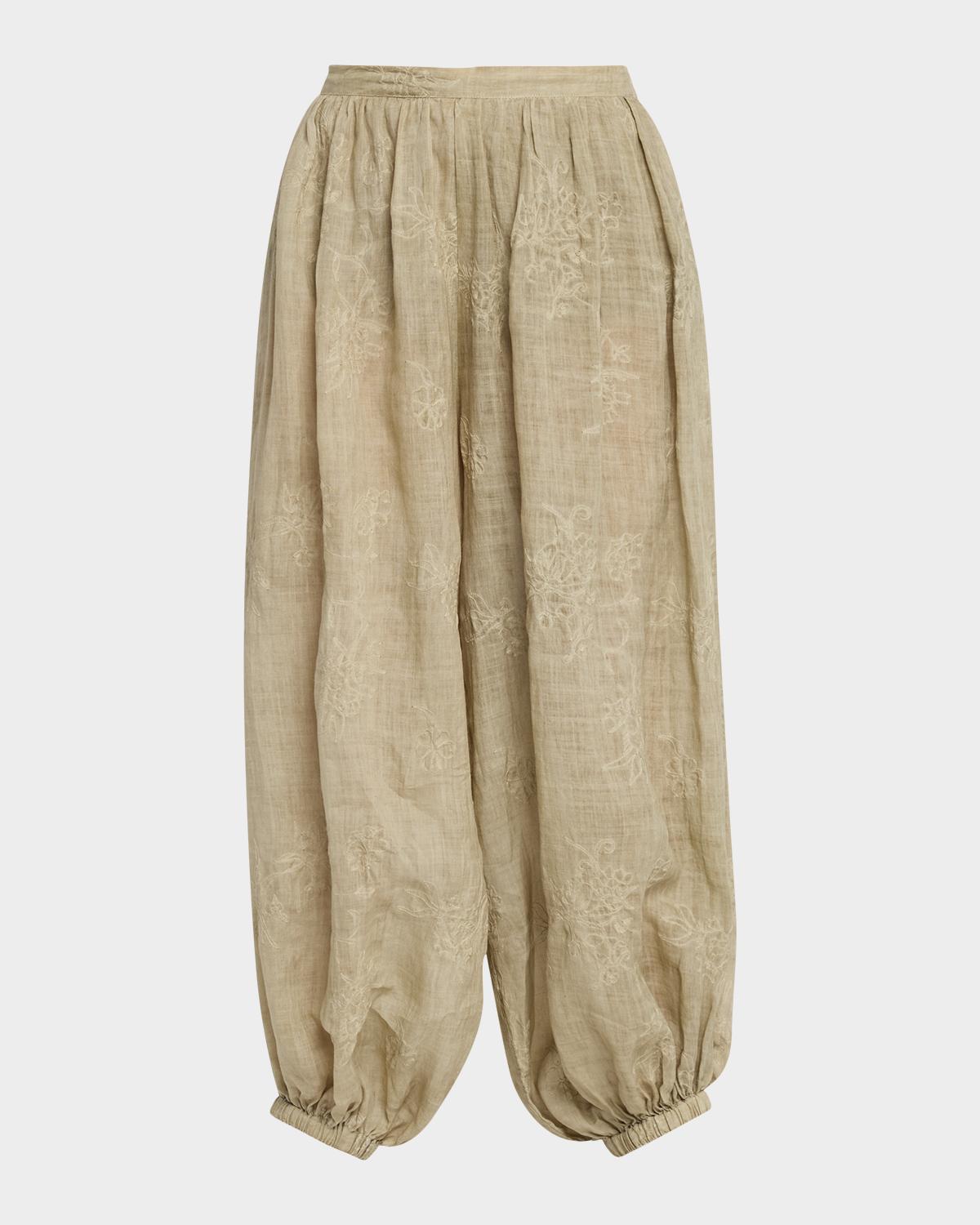 JBQ Roman Embroidered Balloon Pants
