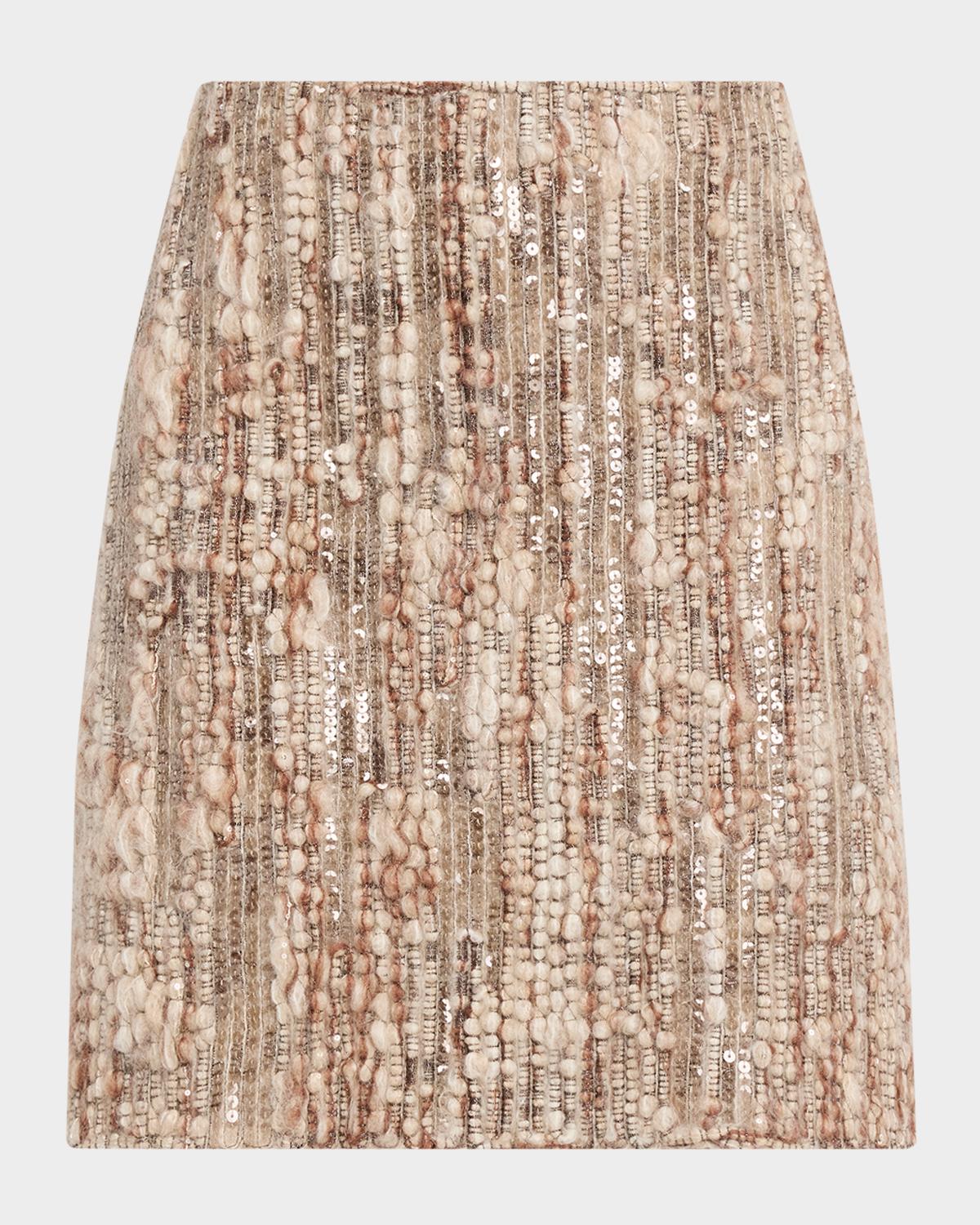 Brunello Cucinelli Shimmering Boucle Mini Skirt