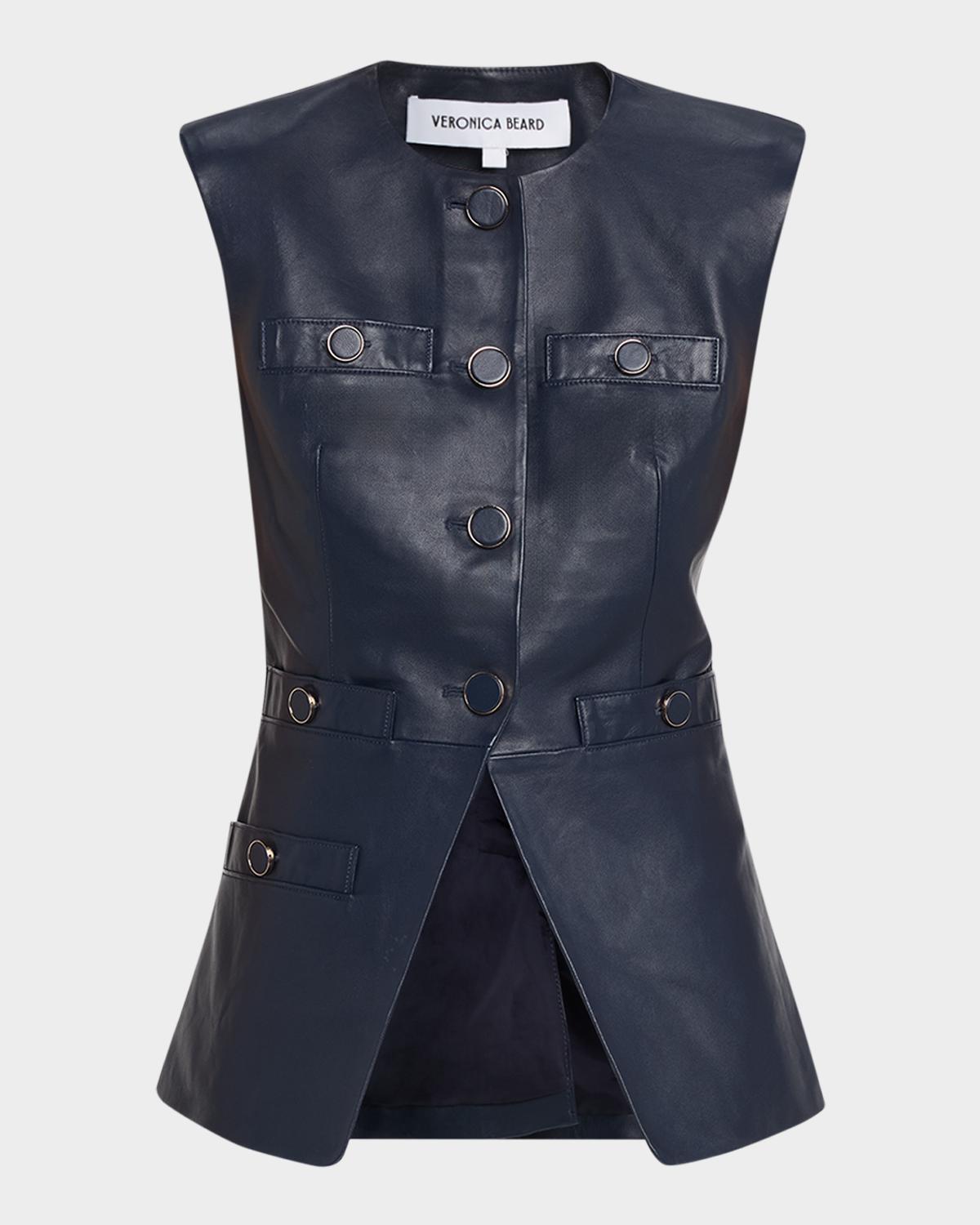 Veronica Beard Tamara Leather Vest