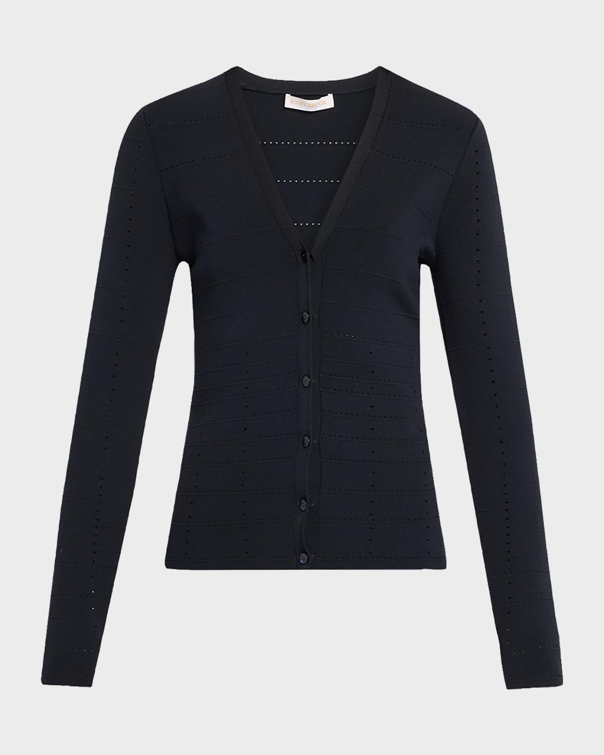 Ramy Brook Astra Pointelle-Knit Cardigan