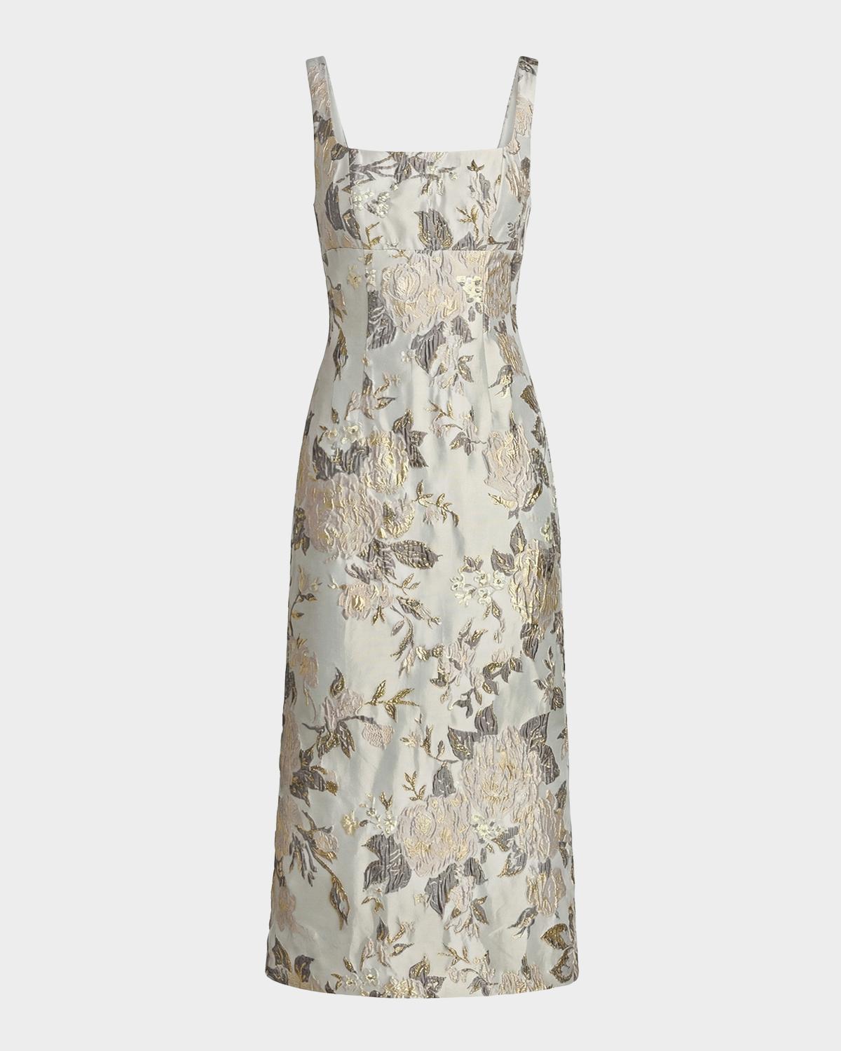 Mac Duggal Floral Brocade Sheath Cocktail Dress