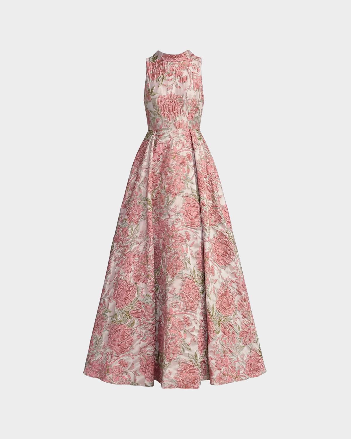 Mac Duggal Floral Brocade Gown