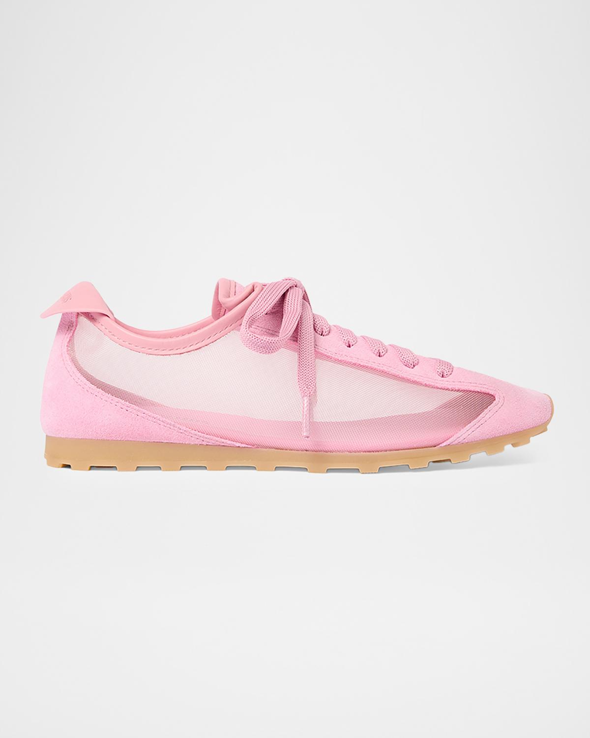 Jacquemus Les Tennis Suede and Mesh Low-Top Sneakers