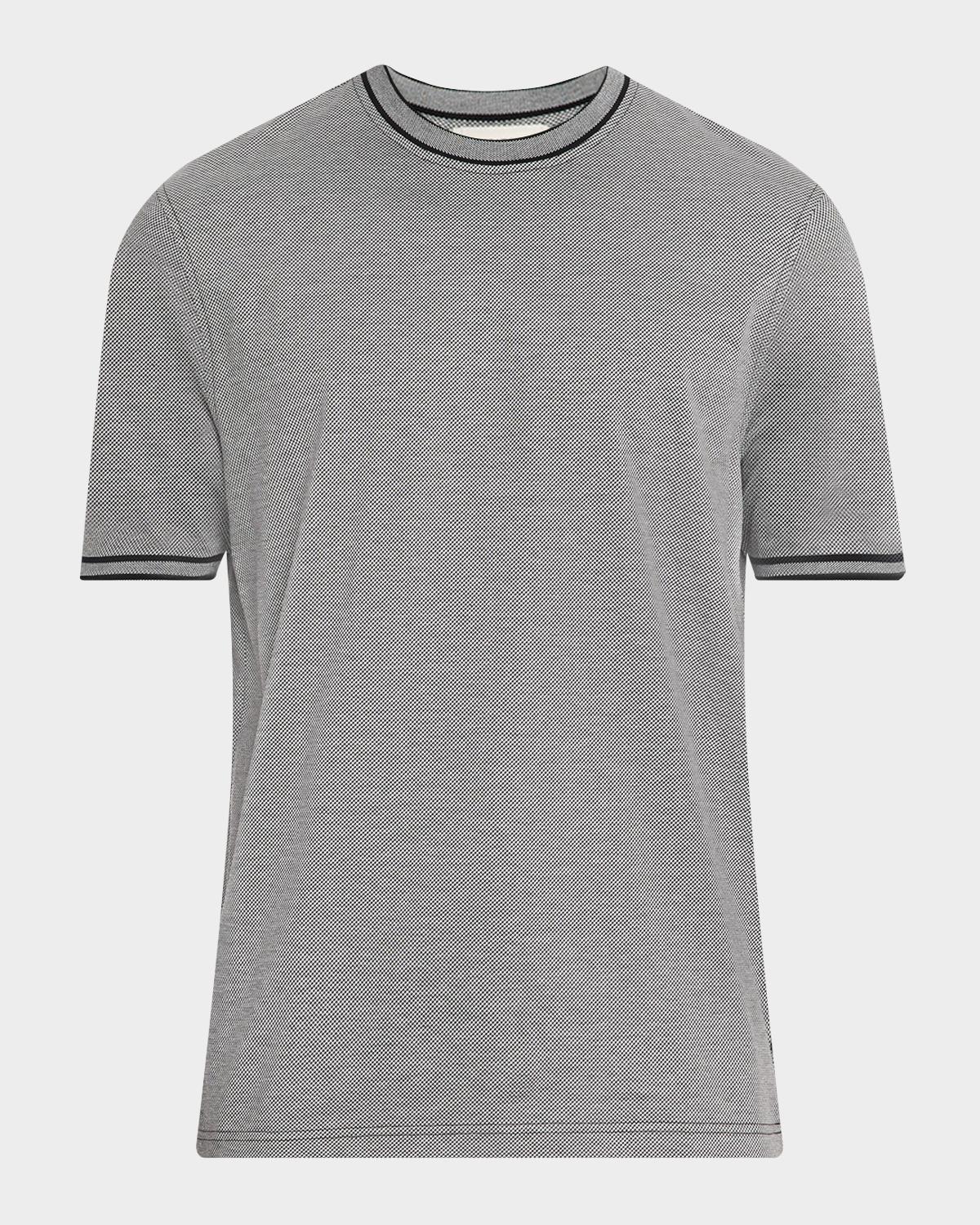 Bugatchi Men's Micro-Check Jersey Performance T-Shirt