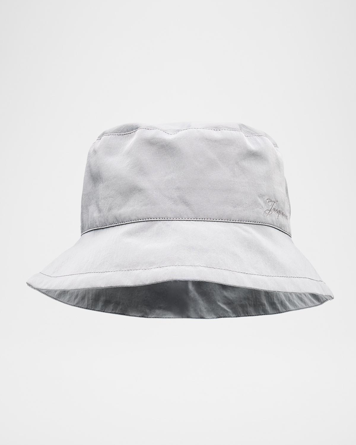 Jacquemus Men's Le Bob Drawcord-Back Bucket Hat