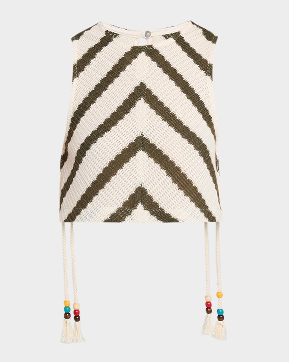 JBQ Bimini Striped Knit Crop Top