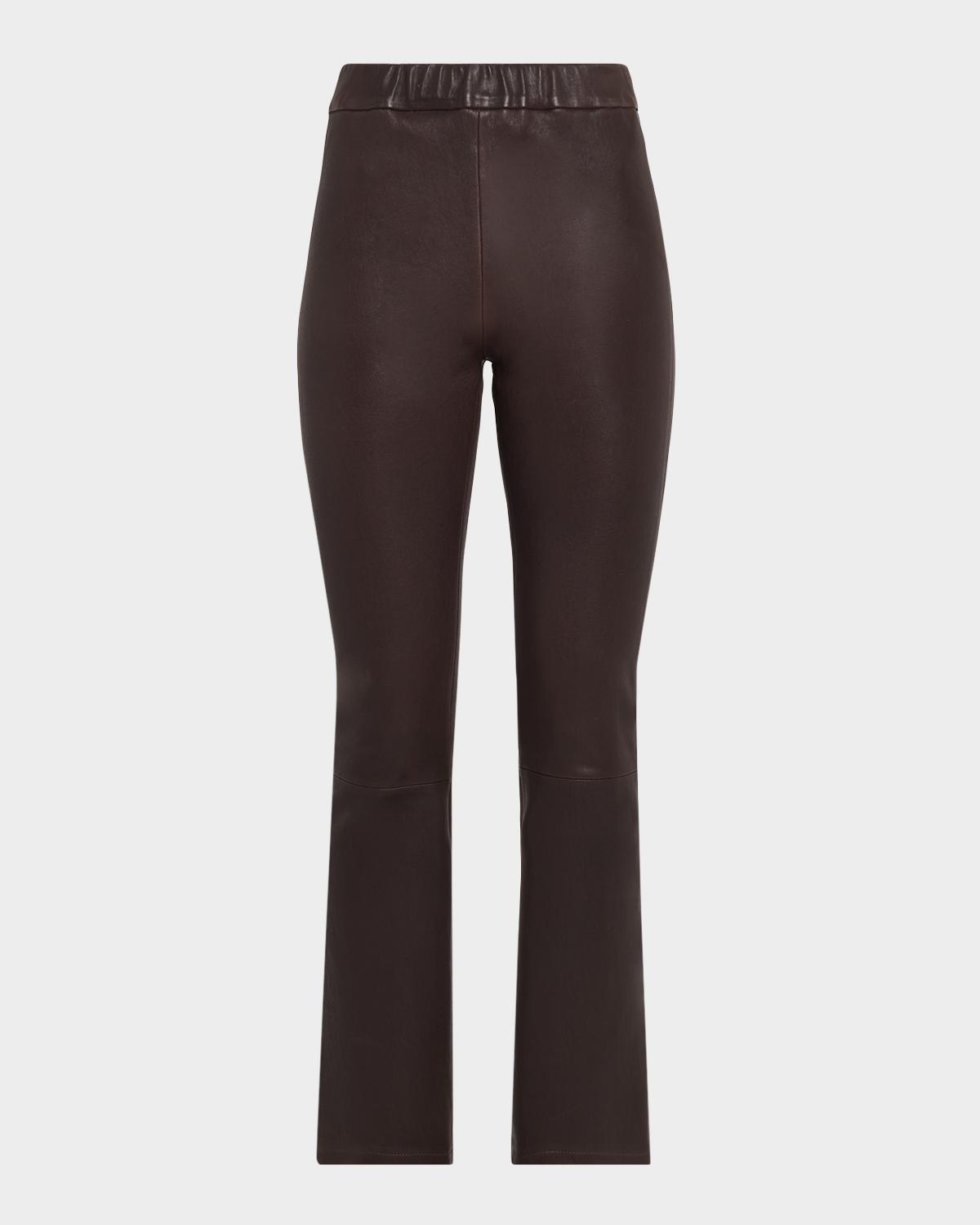 Arma River Leather Kickflare Crop Pants