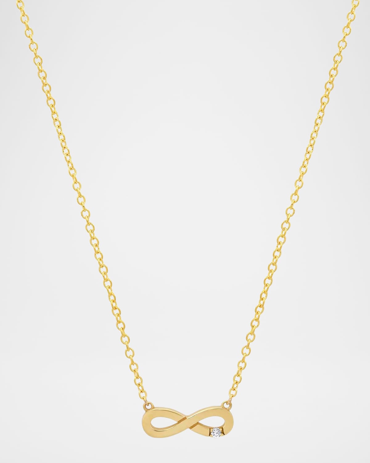 Jennifer Meyer 18K Infinity Necklace with Diamond