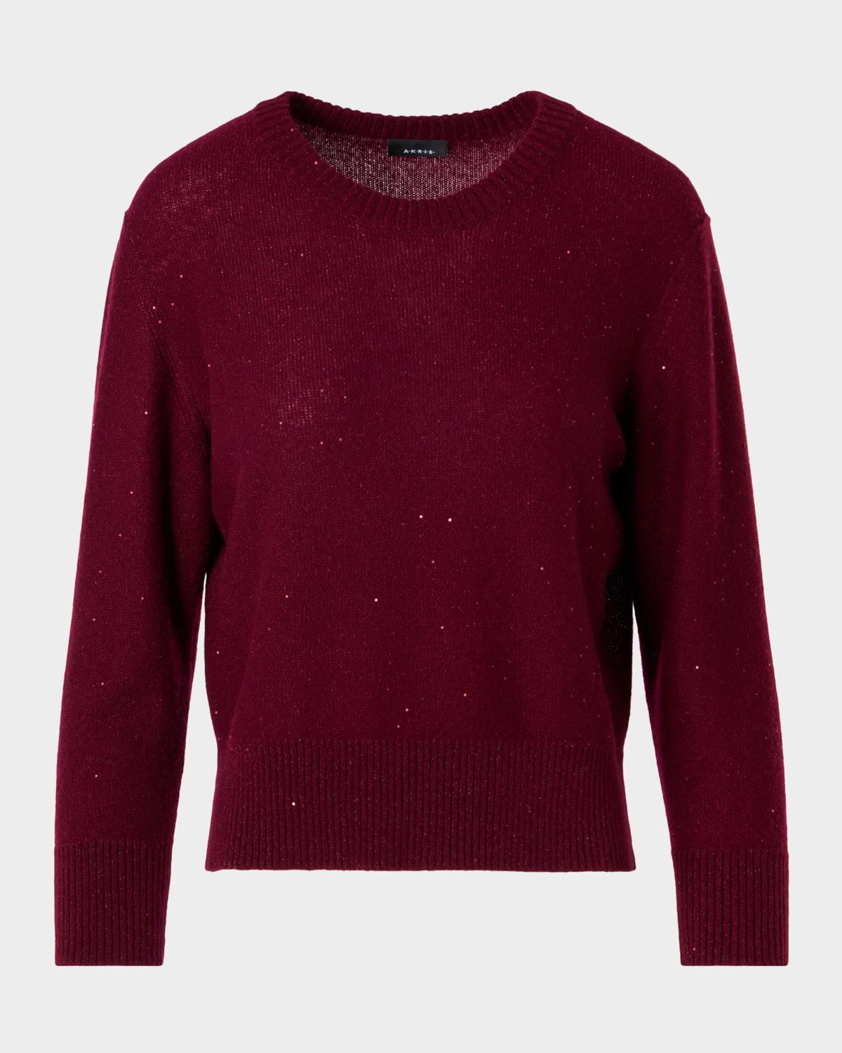 Akris Cashmere Micro Sequin Knit Sweater
