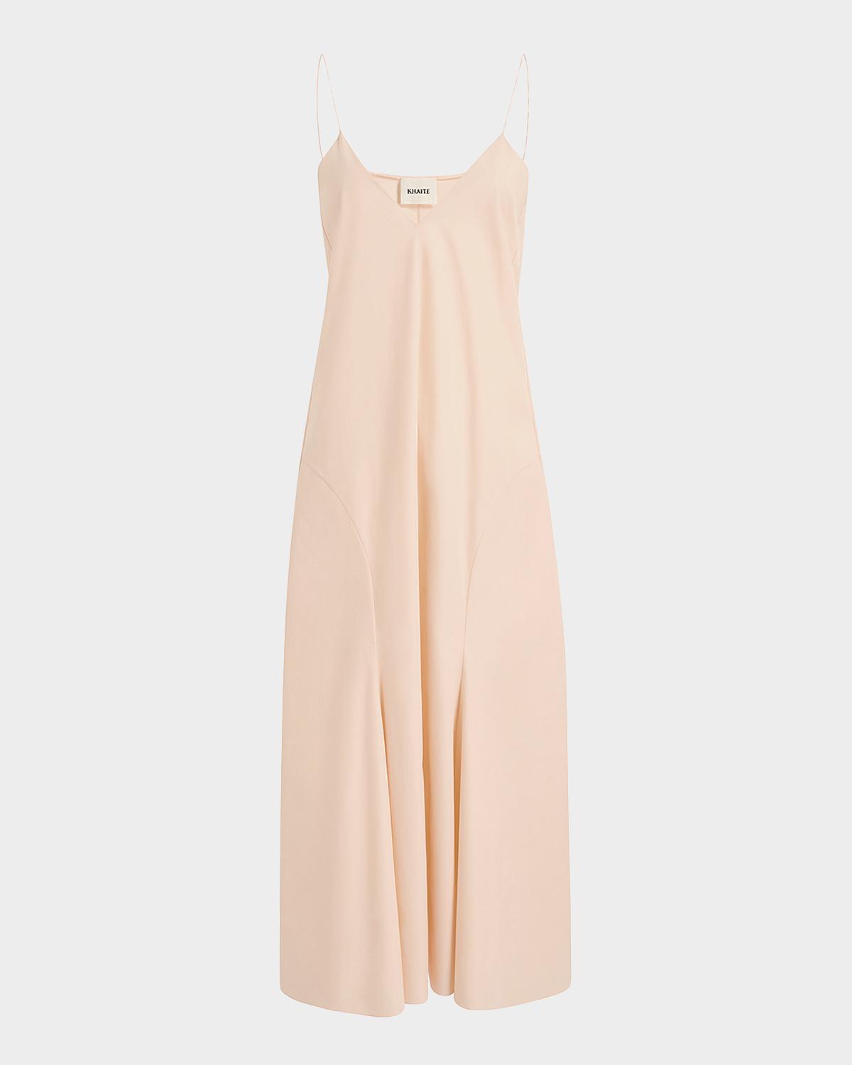 Khaite Iben Sleeveless Cotton Midi Dress