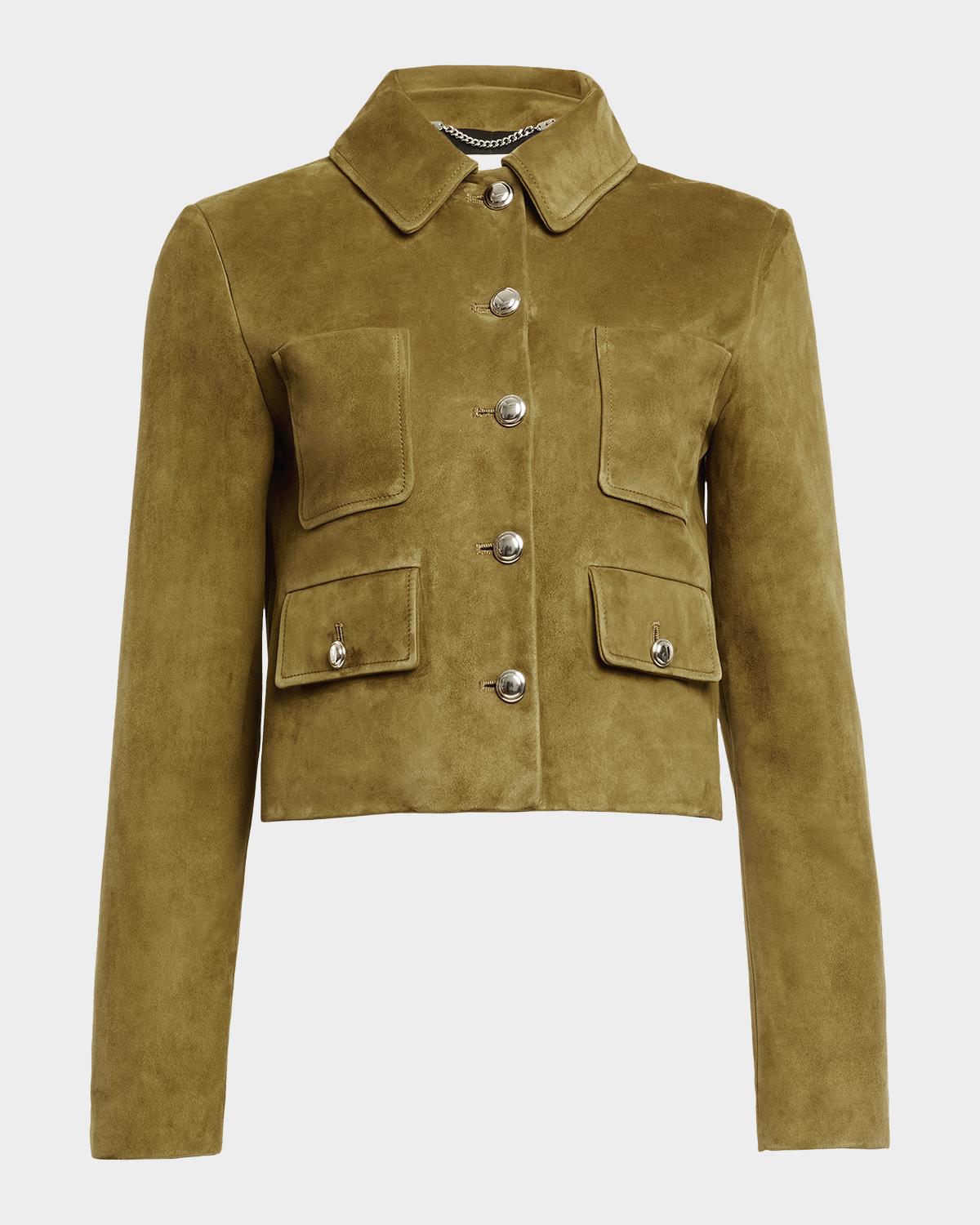 Altuzarra Astley Single-Breasted Suede Jacket