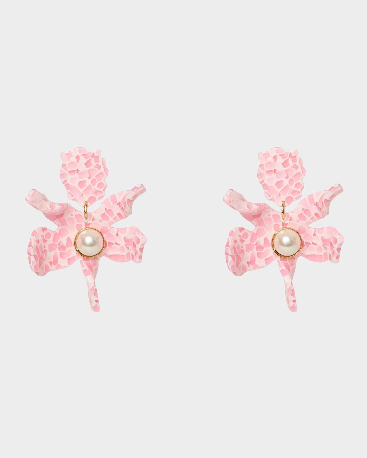 Small Pearly Lily Earrings